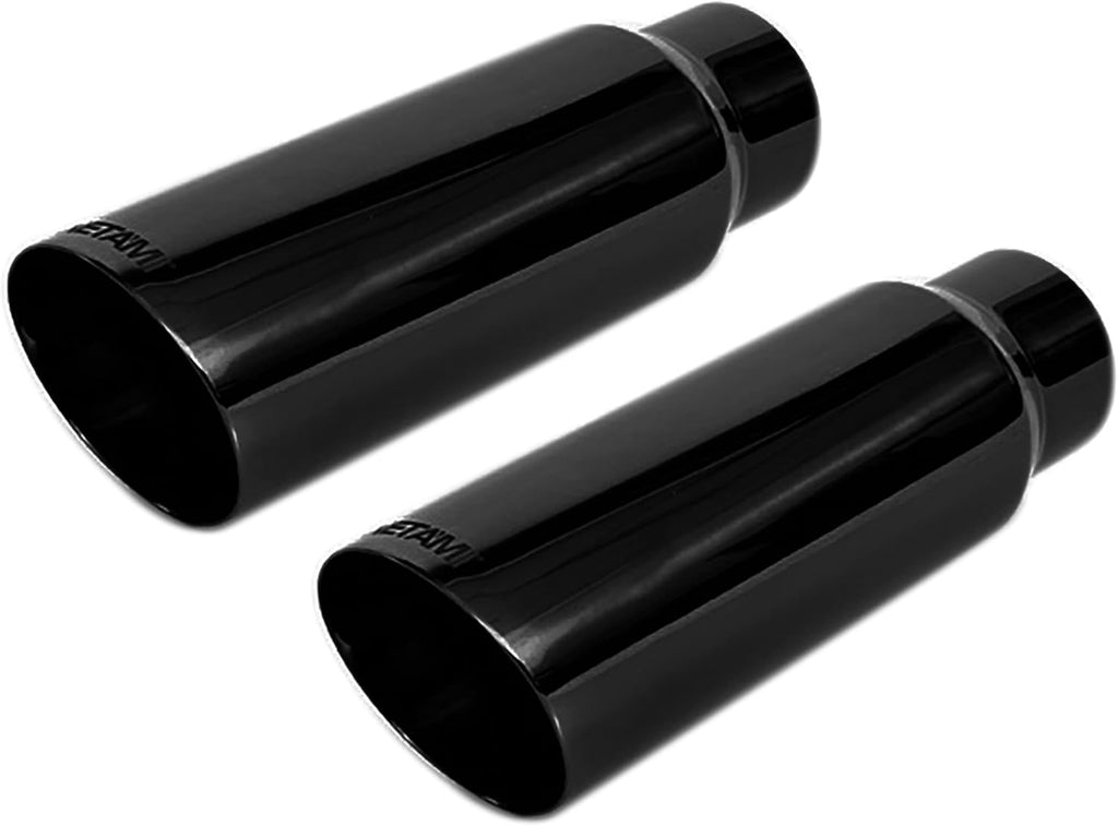 2.5" to 4" Stainless Steel Double Wall Chrome Polished Exhaust Tip 2-Pack P379214