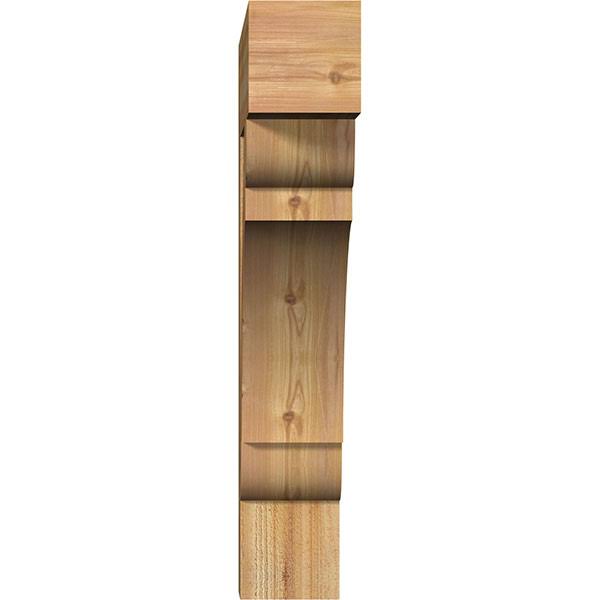 6x22W x 30x22D x 34x22H Olympic Block Rough Sawn Bracket, Western Red Cedar W863