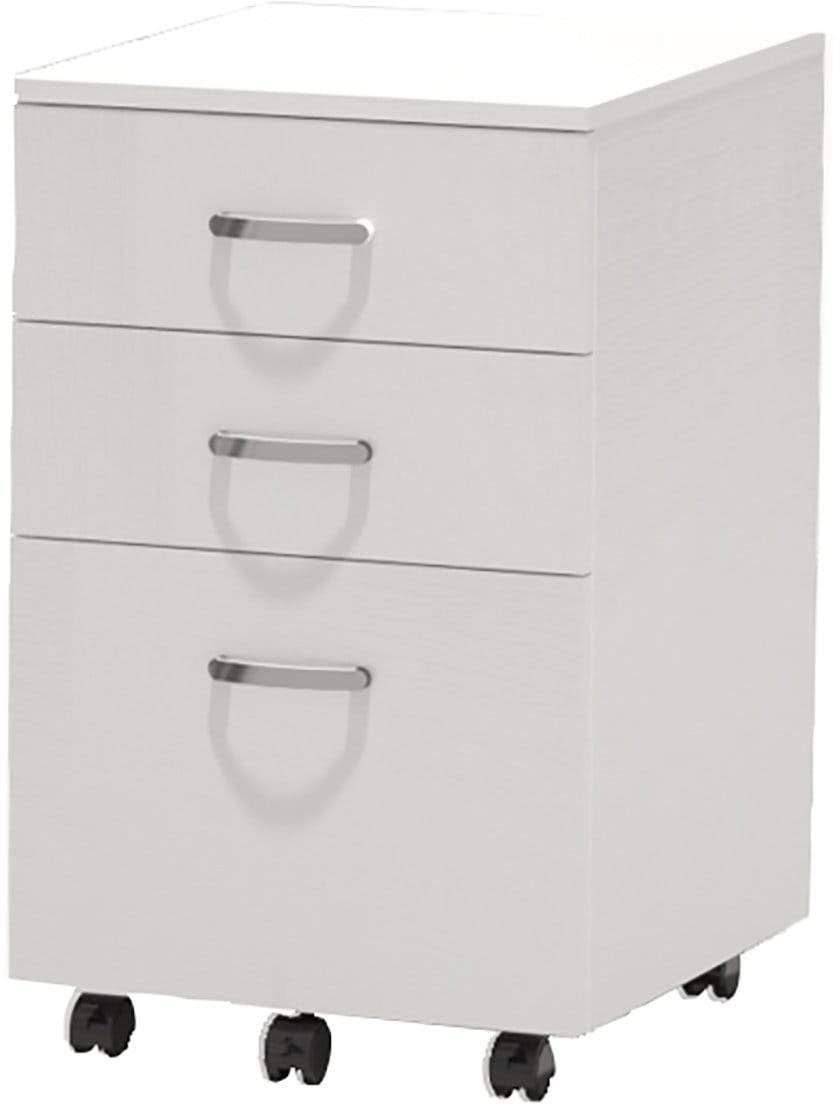 White Mobile File Cabinet X7772