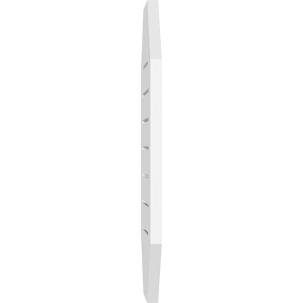 12x22W x 22x22H Vertical Elongated Octagon Surface Mount PVC Gable Vent W419857