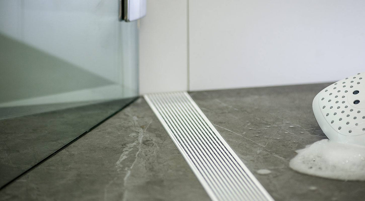 Satin Stainless 24 inch Linear Shower Drain Kit B92530