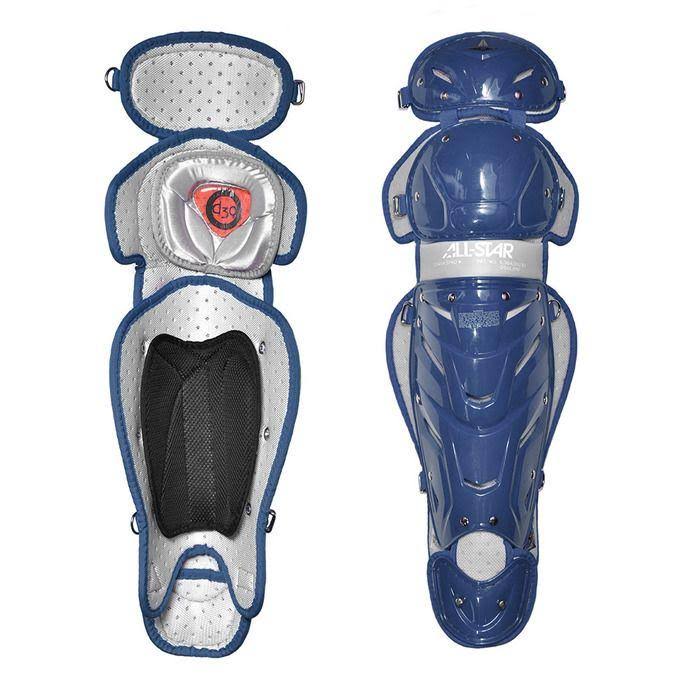 14.5x22 Softball Leg Guards in White/Dark Green U740004