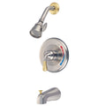 Tub and Shower Faucet with Showerhead, Satin Nickel Q71749