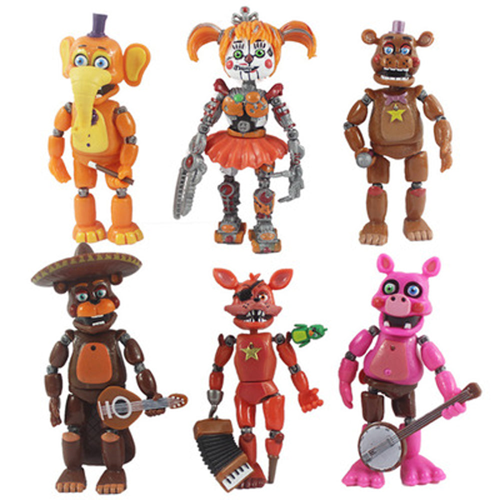 FNAF Funtime Freddy Foxy Sister Action Figures 17Pcs Set H91679