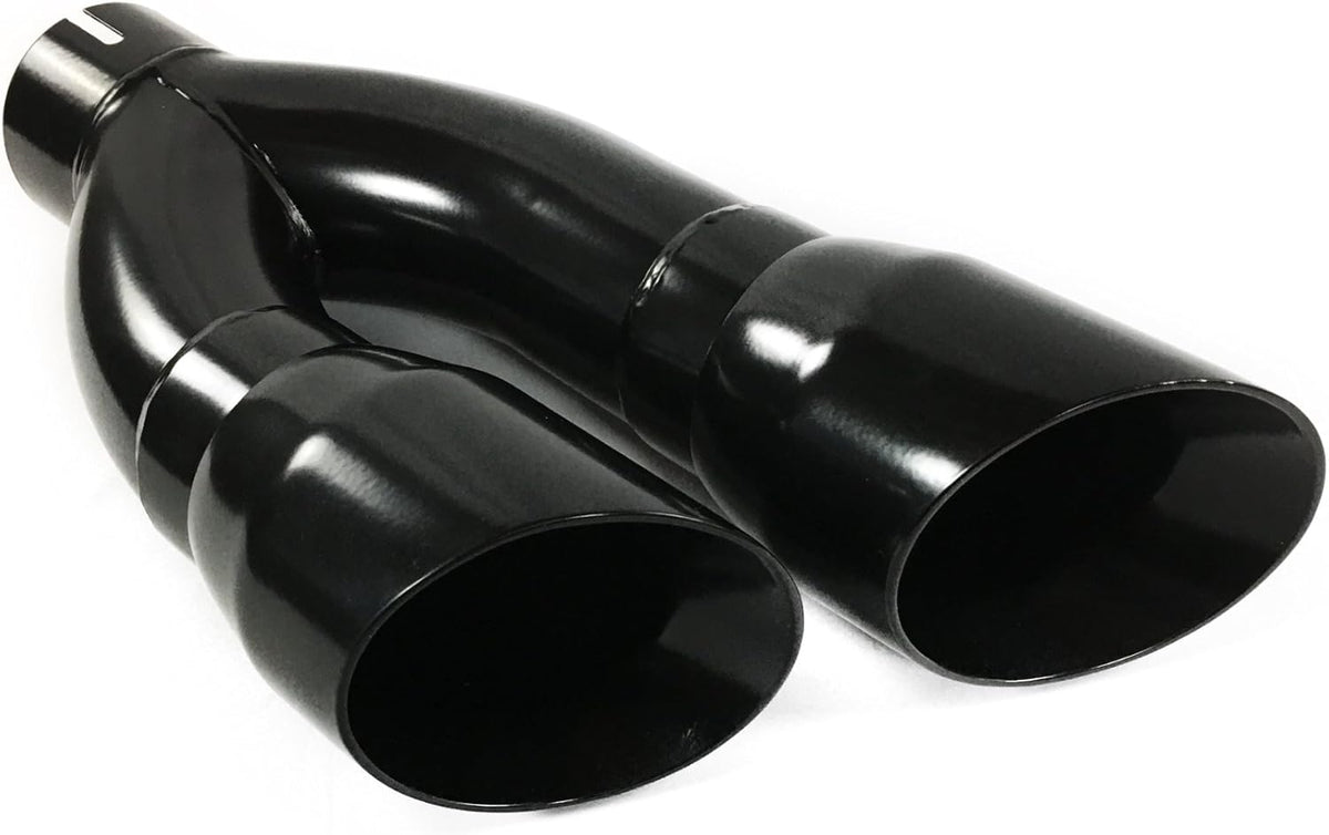 Black Stainless Dual Slant Angle Exhaust Tip G684