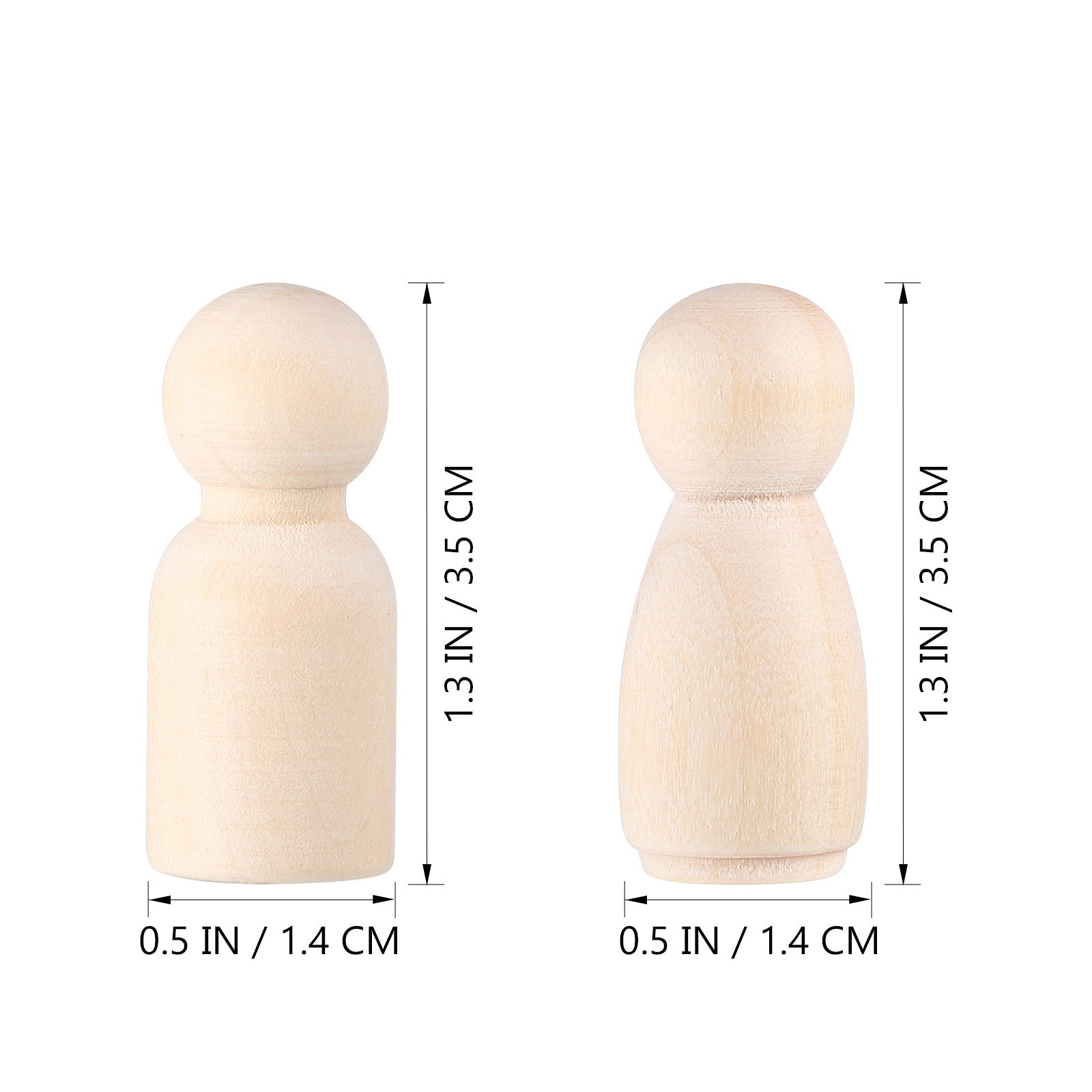 50pcs Unfinished Wooden Peg Dolls S690279