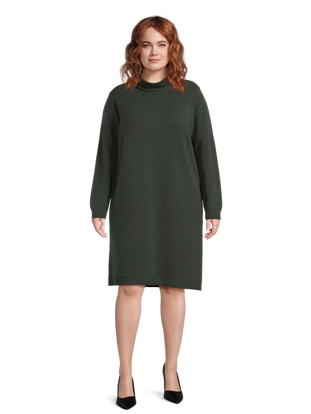 Plus Size Turtleneck Sweater Dress Z96260