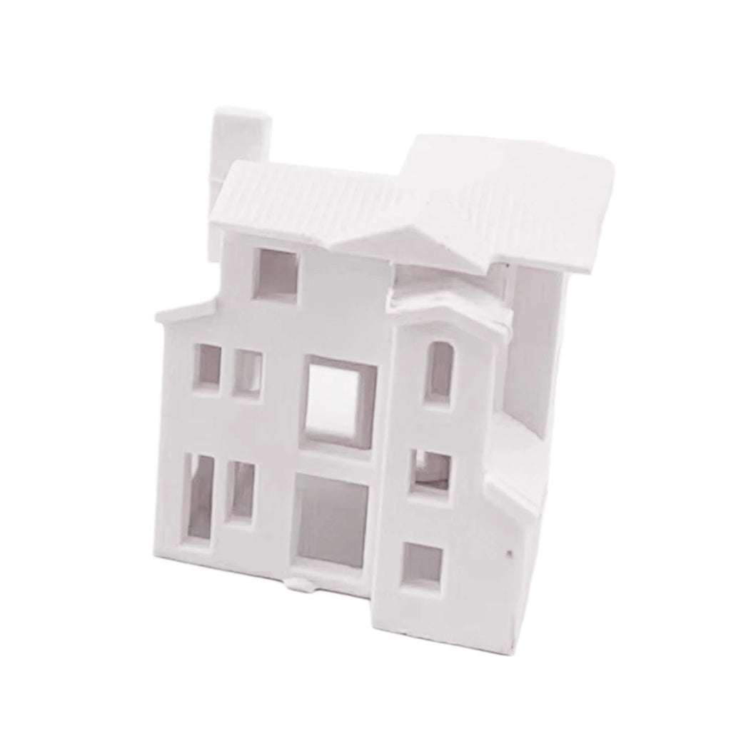 Miniature Dollhouse Scenes Building Train Unpainted House Decoration P2018
