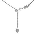 22 Inches 3.1gr Solid White Gold Rope Chain P59155