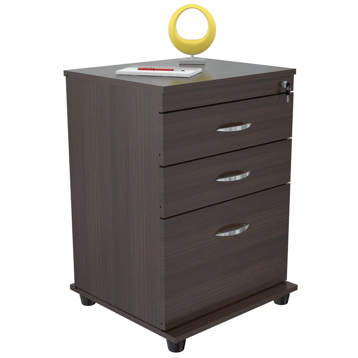3-Drawer Espresso File Cabinet N26055