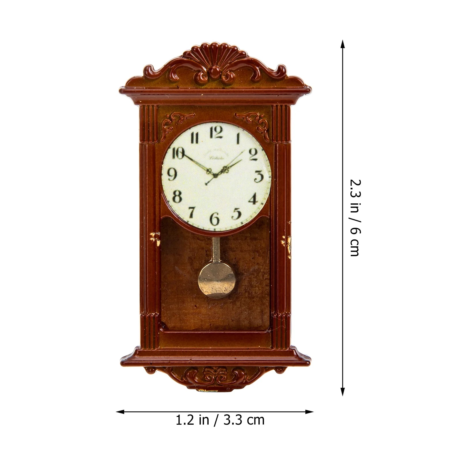 Miniature Roman Clock Doll House Metal Toy S638