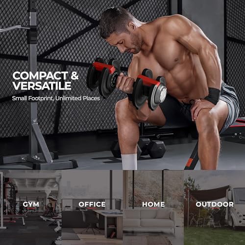 Adjustable Dumbbell Set 40LB/52.5LB/90LB with Anti-Slip Handle D38528