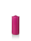 Slim Pillar Candles, Hot Pink, Set of 16 E159