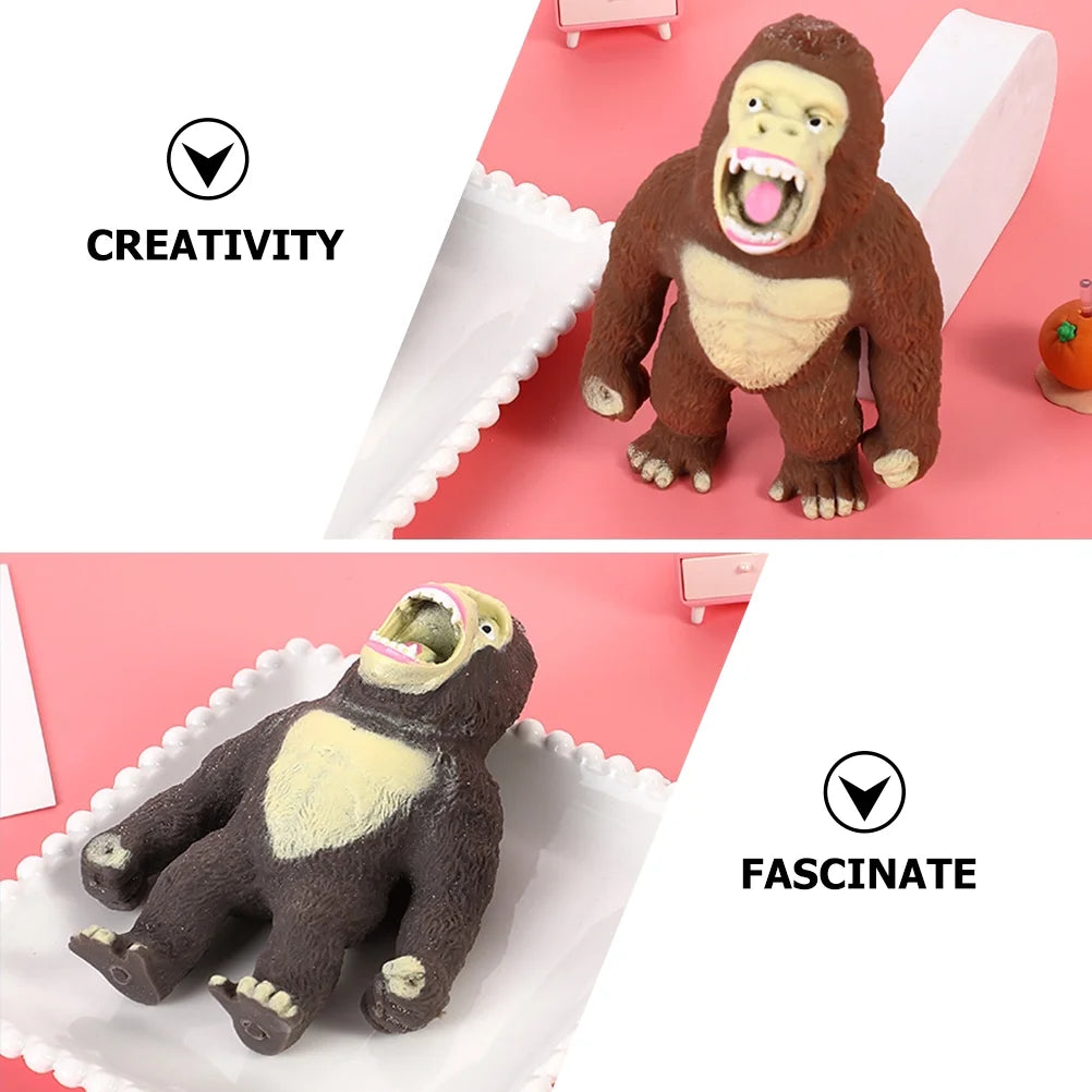 3 PCS Stretchy Toy Animal Gorilla Stress Elastic B313739