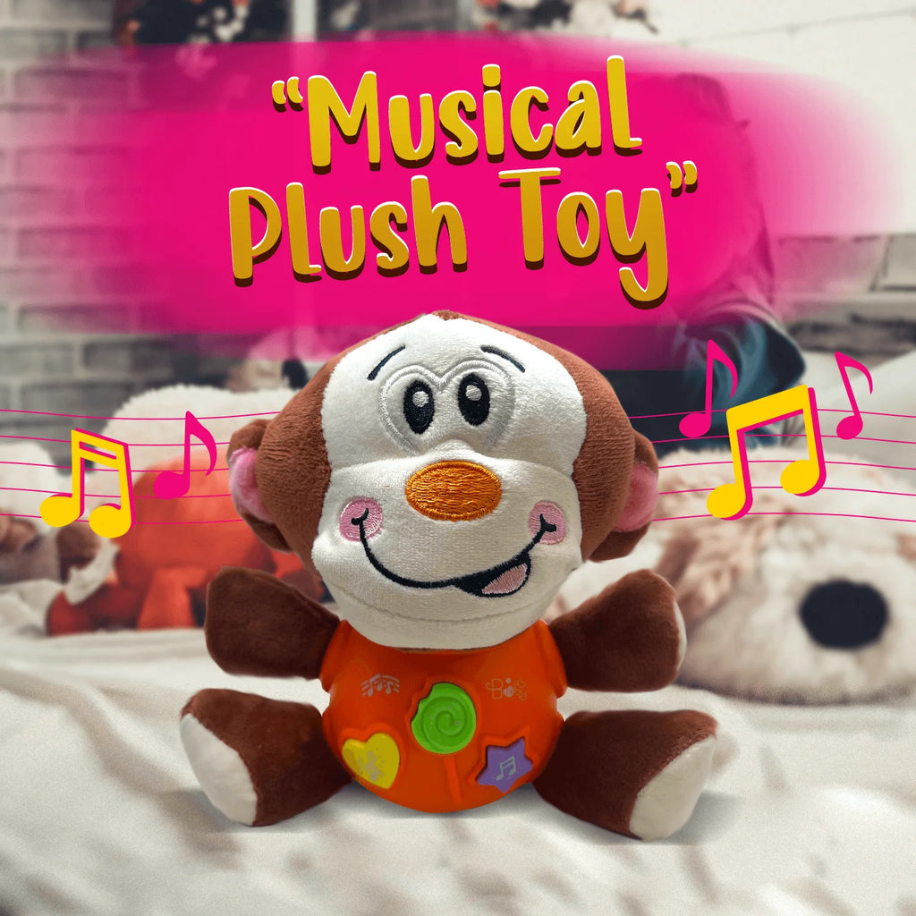 Musical Plush Monkey Baby Toy, 8 Inches H848889