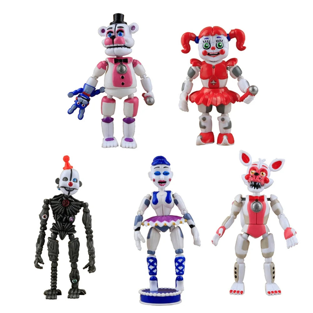 FNAF Funtime Freddy Foxy Sister Action Figures 17Pcs Set H91679