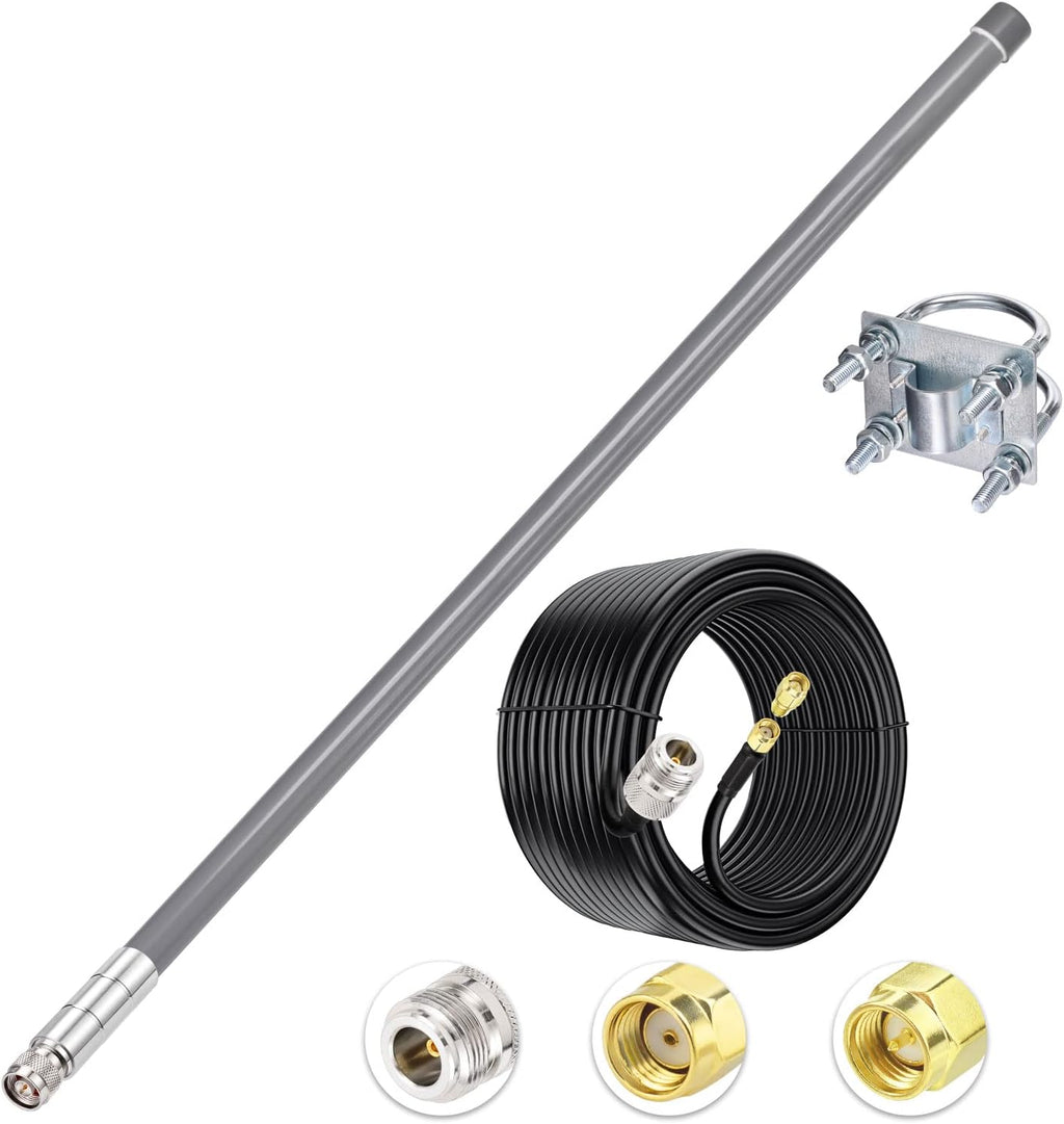 31.5inch 5.8 dBi 915MHz Antenna with 10ft Low Loss Cable D2088