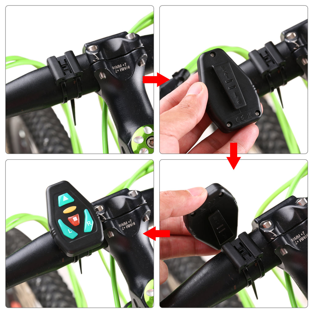 Wireless USB Rechargeable LED Turn Signal Backpack Light O2243