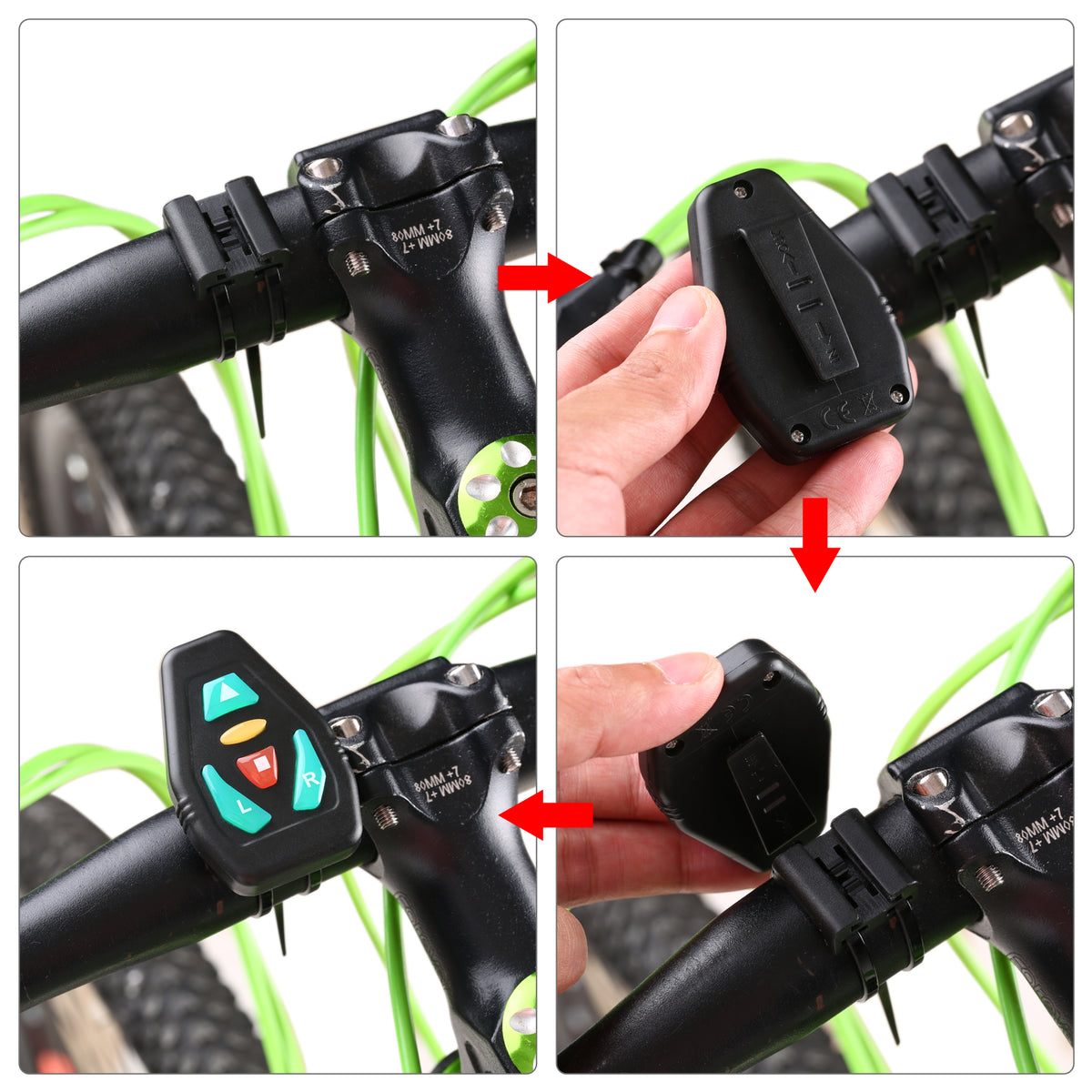 Wireless USB Rechargeable LED Turn Signal Backpack Light O2243