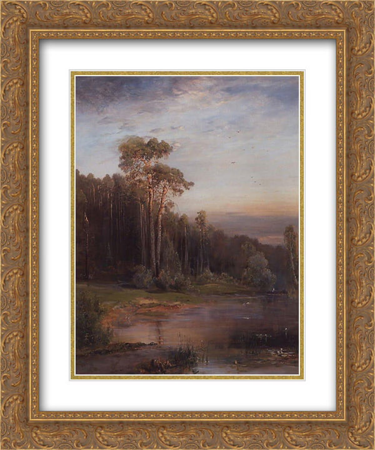 2x Matted 20x24 Gold Ornate Framed Art Print E59316