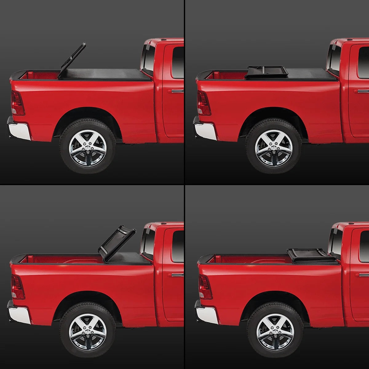 Tri-Fold Soft Top Tonneau Cover for Ford Ranger 6 Ft Short Bed Flareside A91670
