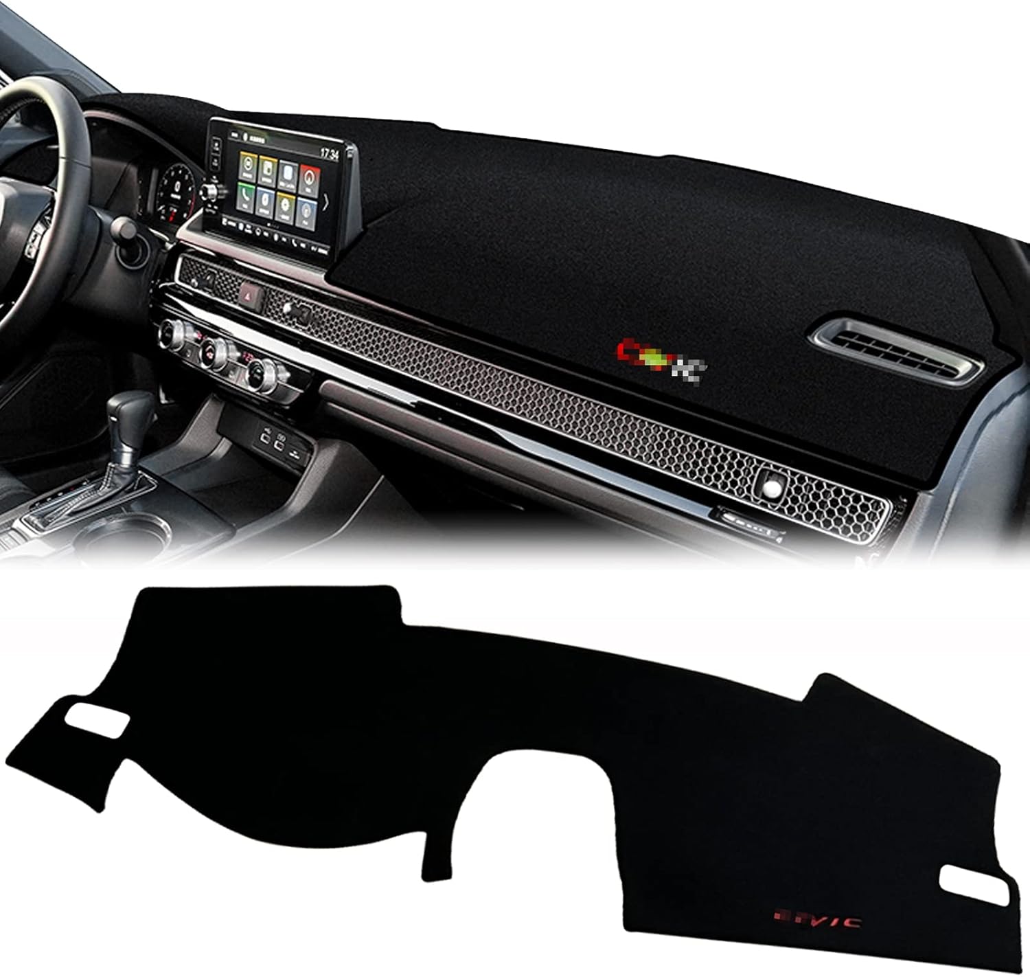 Black Center Console Dash Mat Protector Carpet D436394