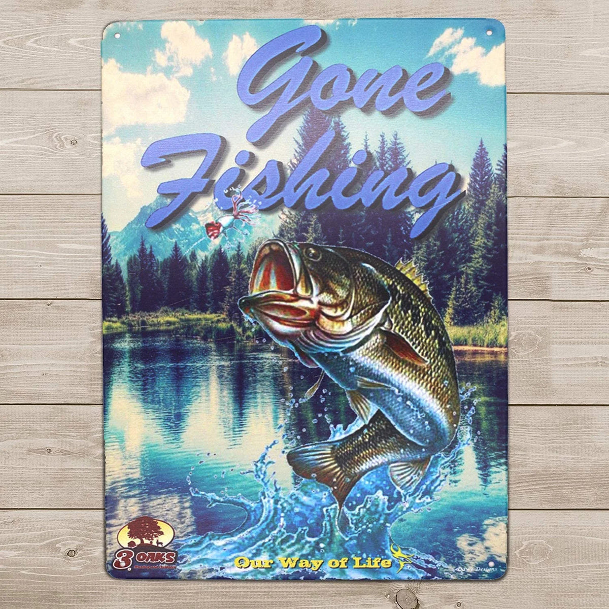 Blue Metal Tin Sign Wall Decor E715