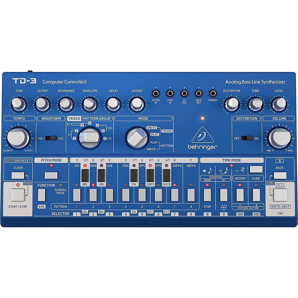 Blue Analog Bass Line Synthesizer G331097