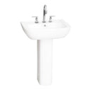White Single Basin Pedestal Bathroom Sink O673