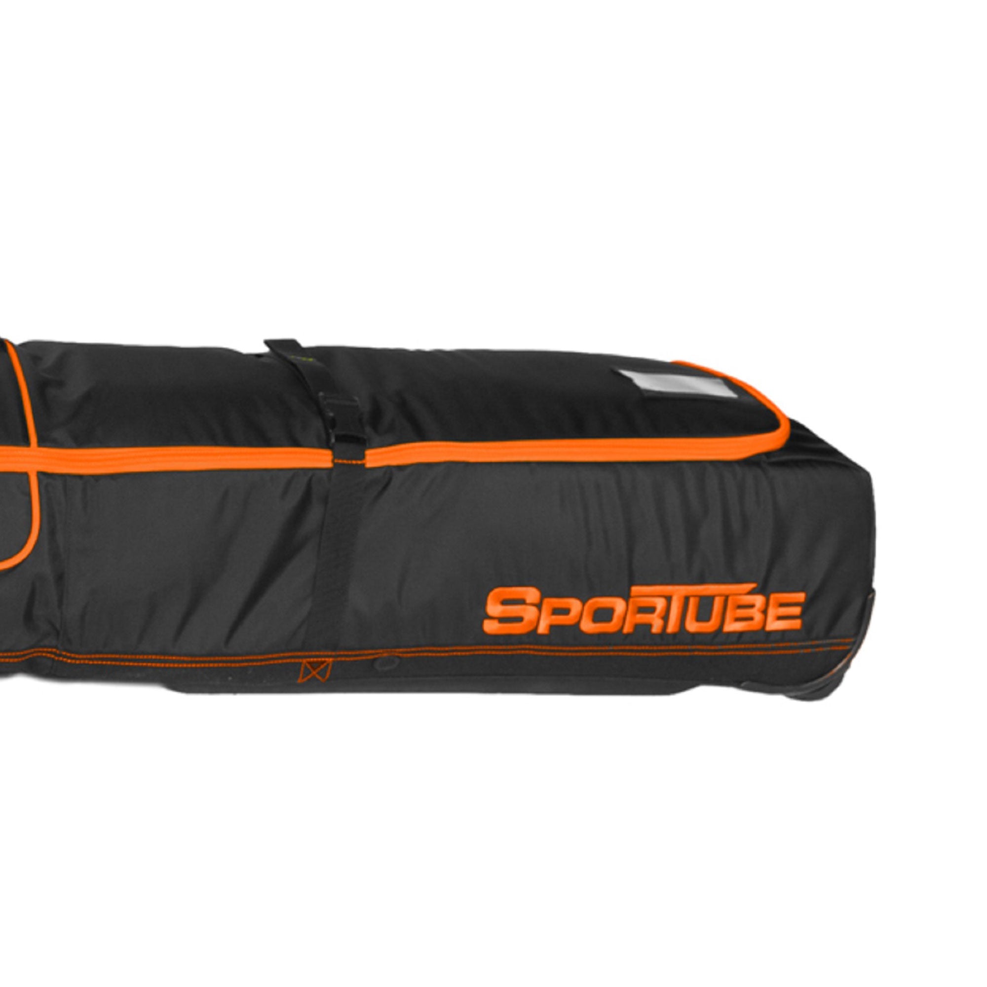 Wheeled Padded Ski Bag, Black/Orange C503