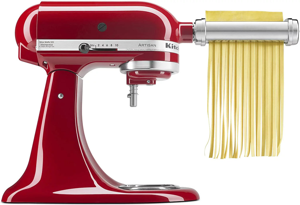 White Pasta Press Attachment with 6 Interchangeable Pasta Plates F3438