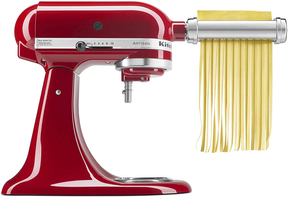 White Pasta Press Attachment with 6 Interchangeable Pasta Plates F3438