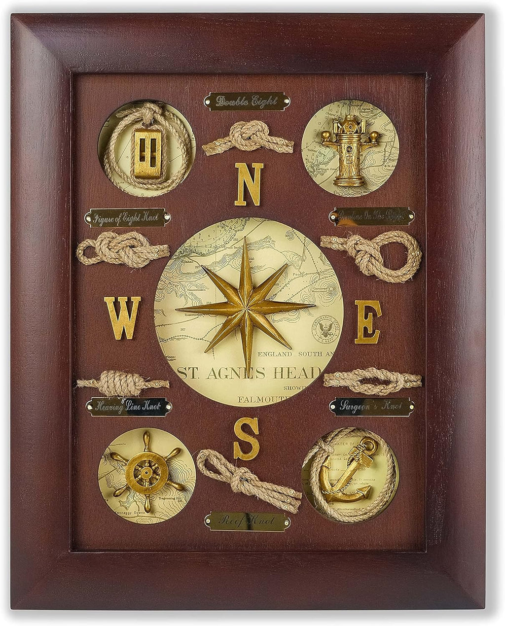 Nautical Knot Board Frame Wall Decor Anchor Pack of 2 G389841