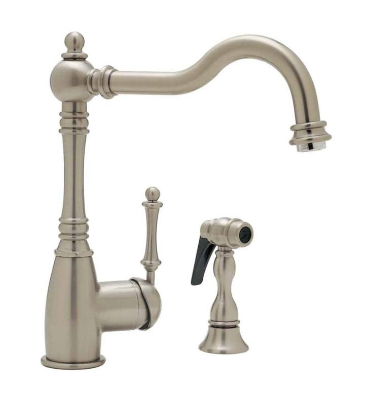 Satin Nickel Kitchen Faucet with Side Spray G22743