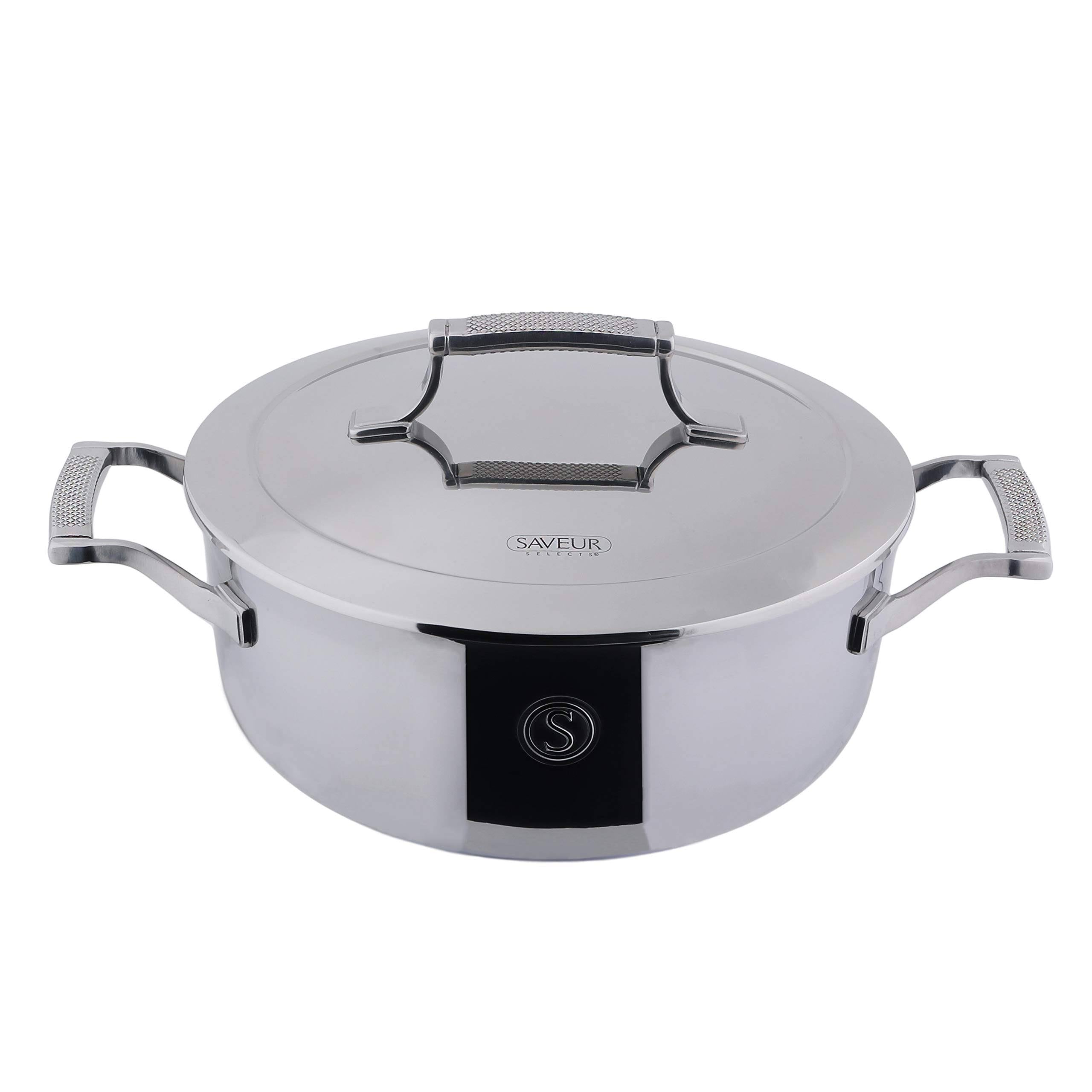 4 qt. Tri-Ply Stainless Steel Chef's Pan with Lid O74854