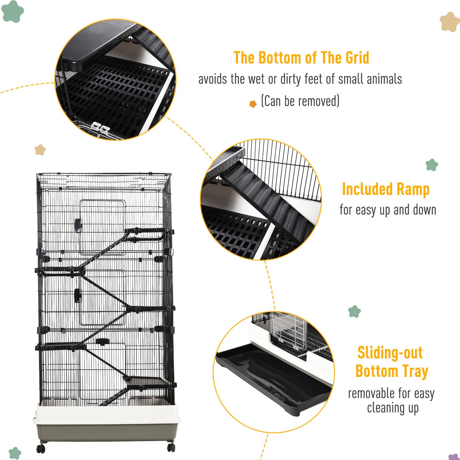 5-Tier Rolling Small Animal Rabbit Cage S901