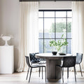 Black Leather Weave Dining Chair I387