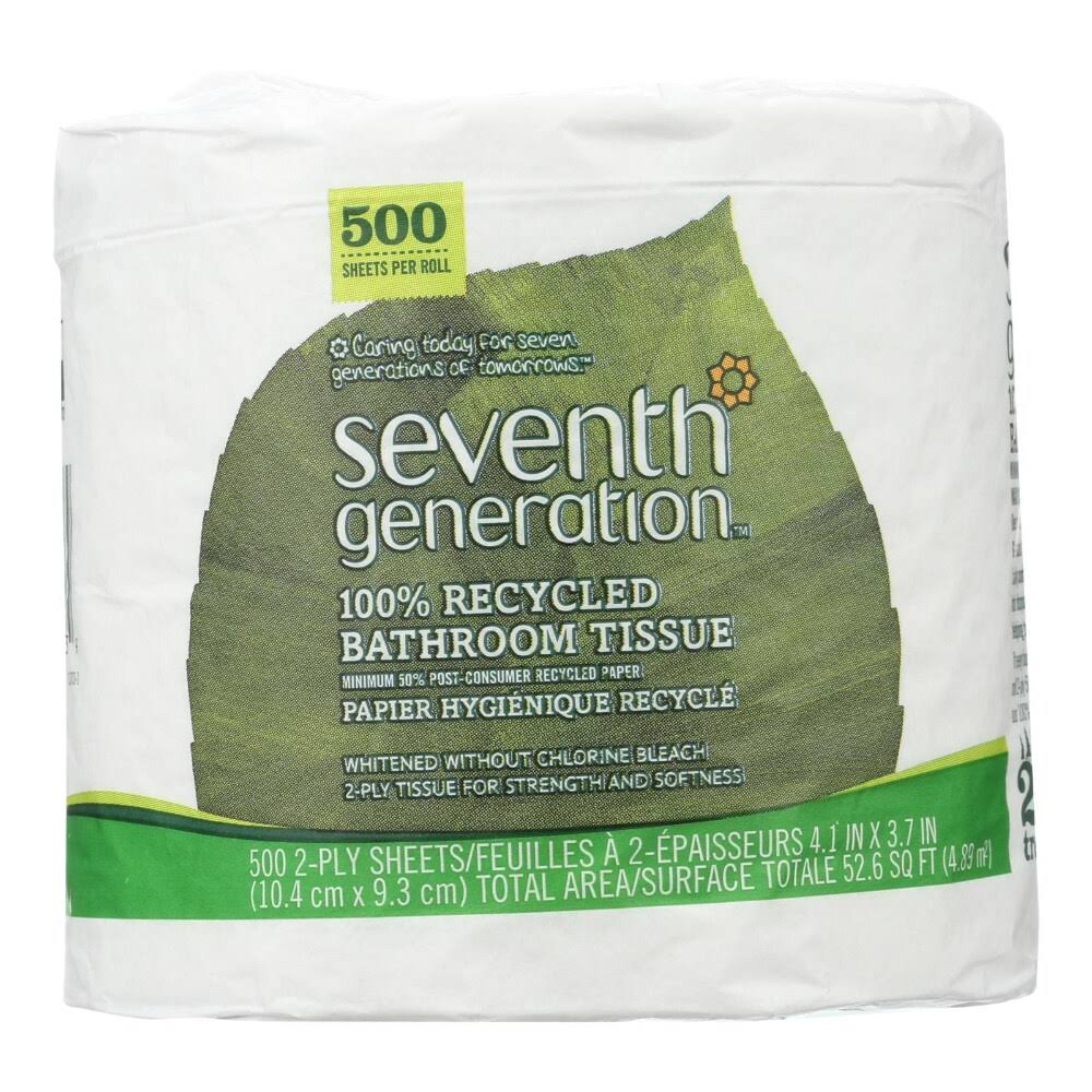 100% Recycled Bathroom Tissue 2-Ply White 500 Sheets Jumbo Roll 60 Carton F8554