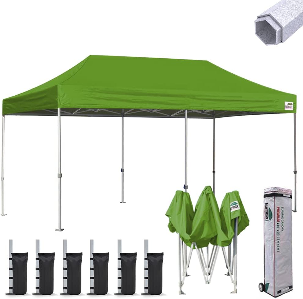 10'x10' Pop-up Canopy Tent with Heavy Duty Wheeled Carry Bag H25054