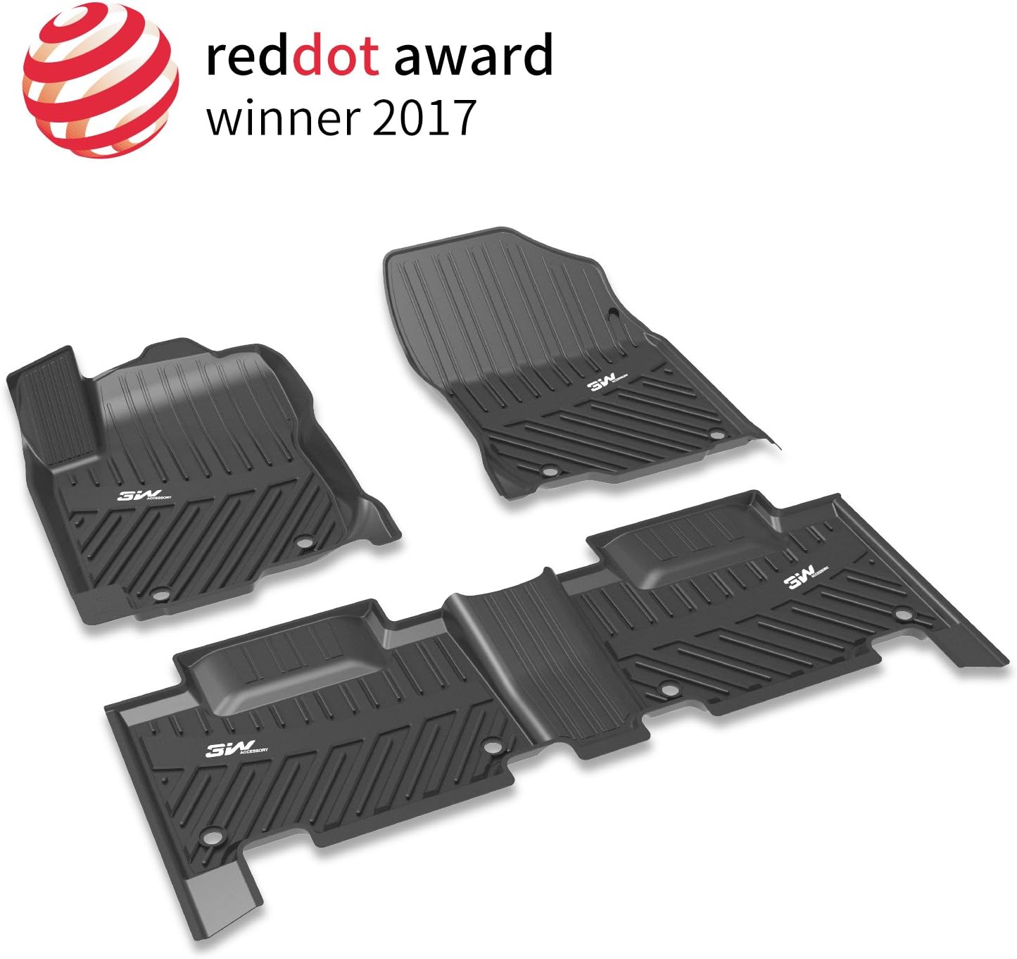 TPE All Weather Custom Fit Floor Liner Full Set Car Mats Black E6765