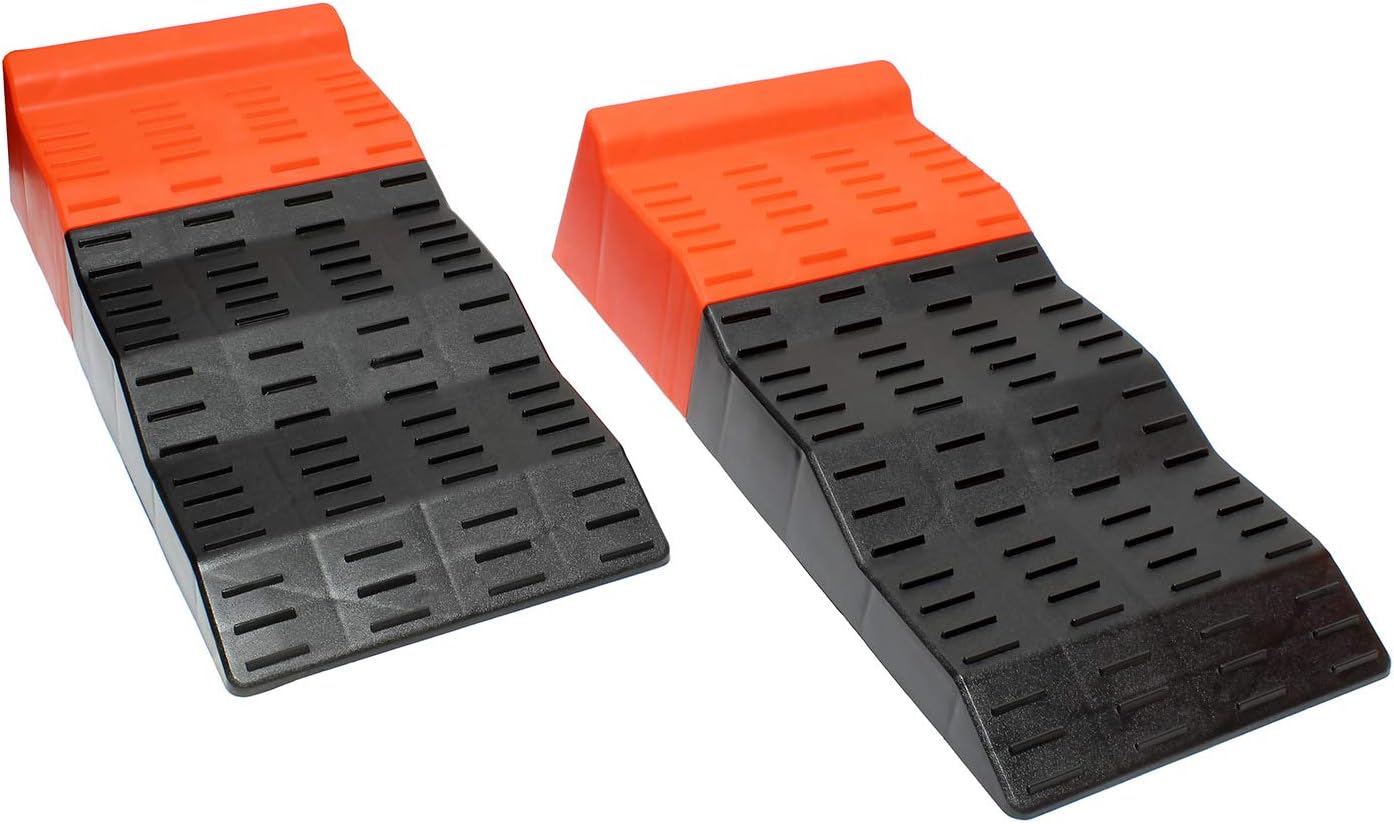 Tandem Axle Leveler Ramps, 2 Pk Heavy Duty RV Leveling Blocks I543741