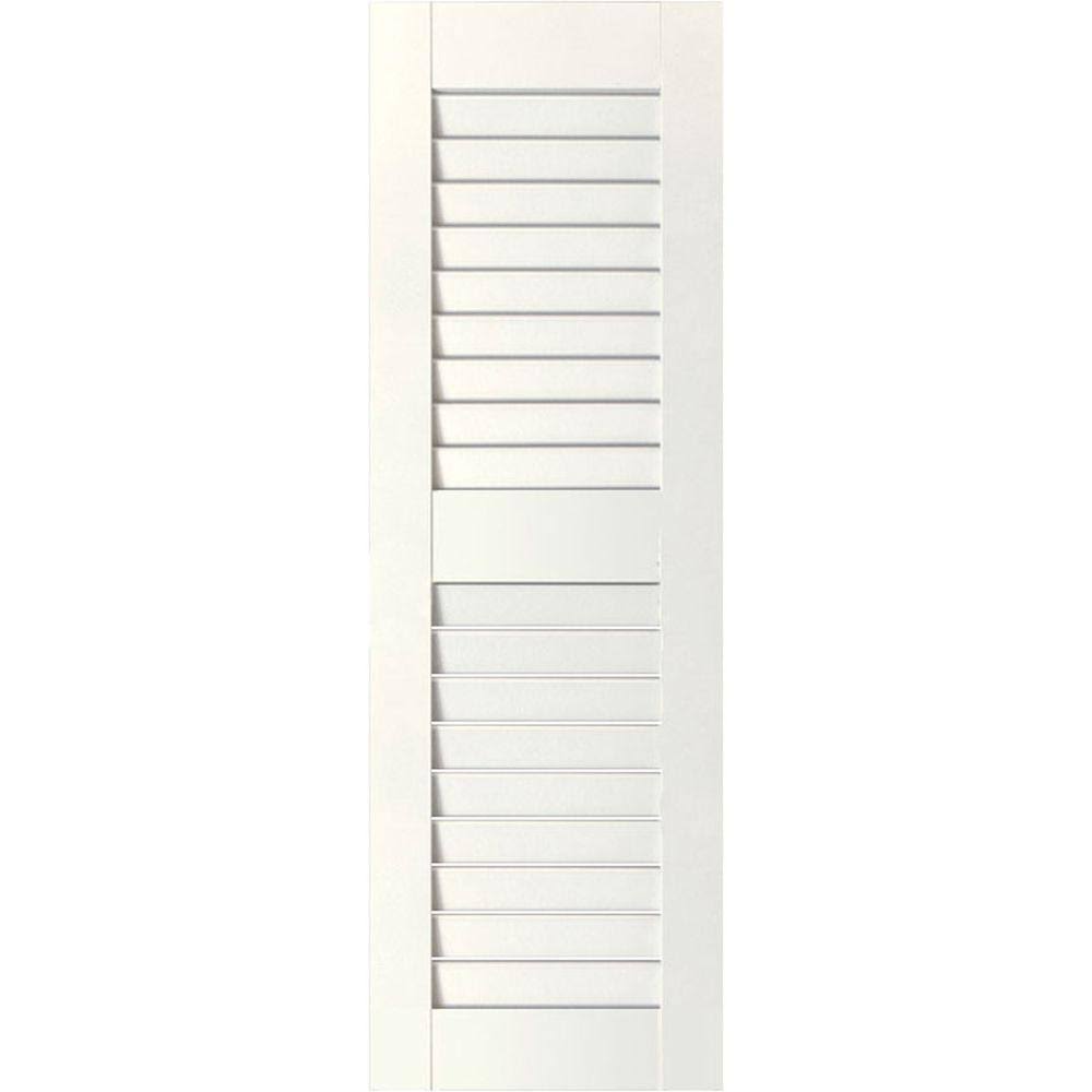 White Louvered Shutters Pair H995