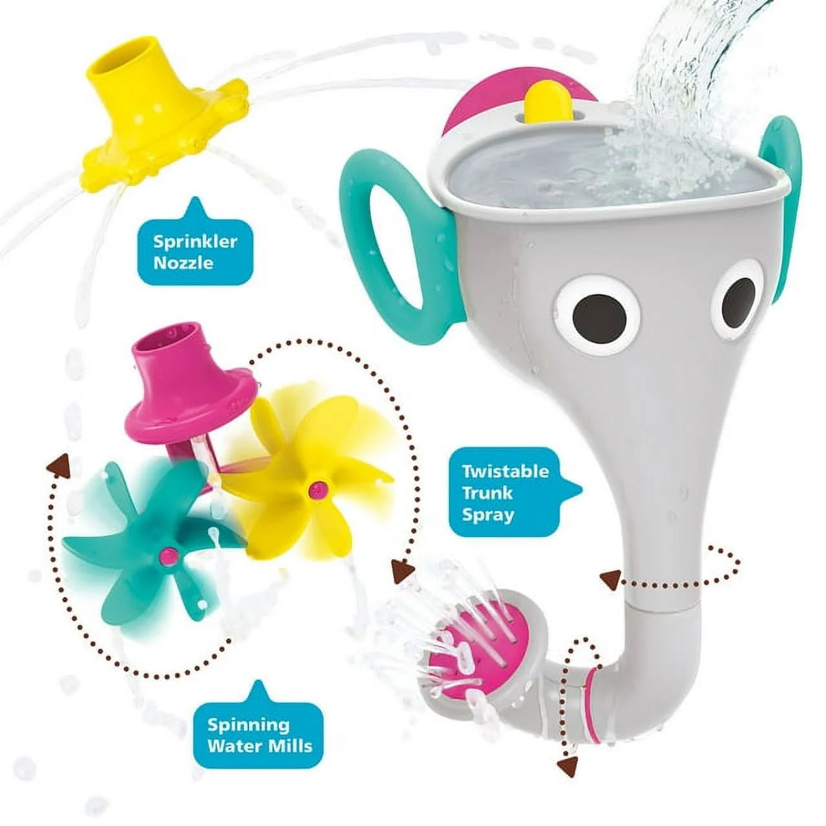 Blue Bath Toy with Interchangeable Trunk Accessories J184