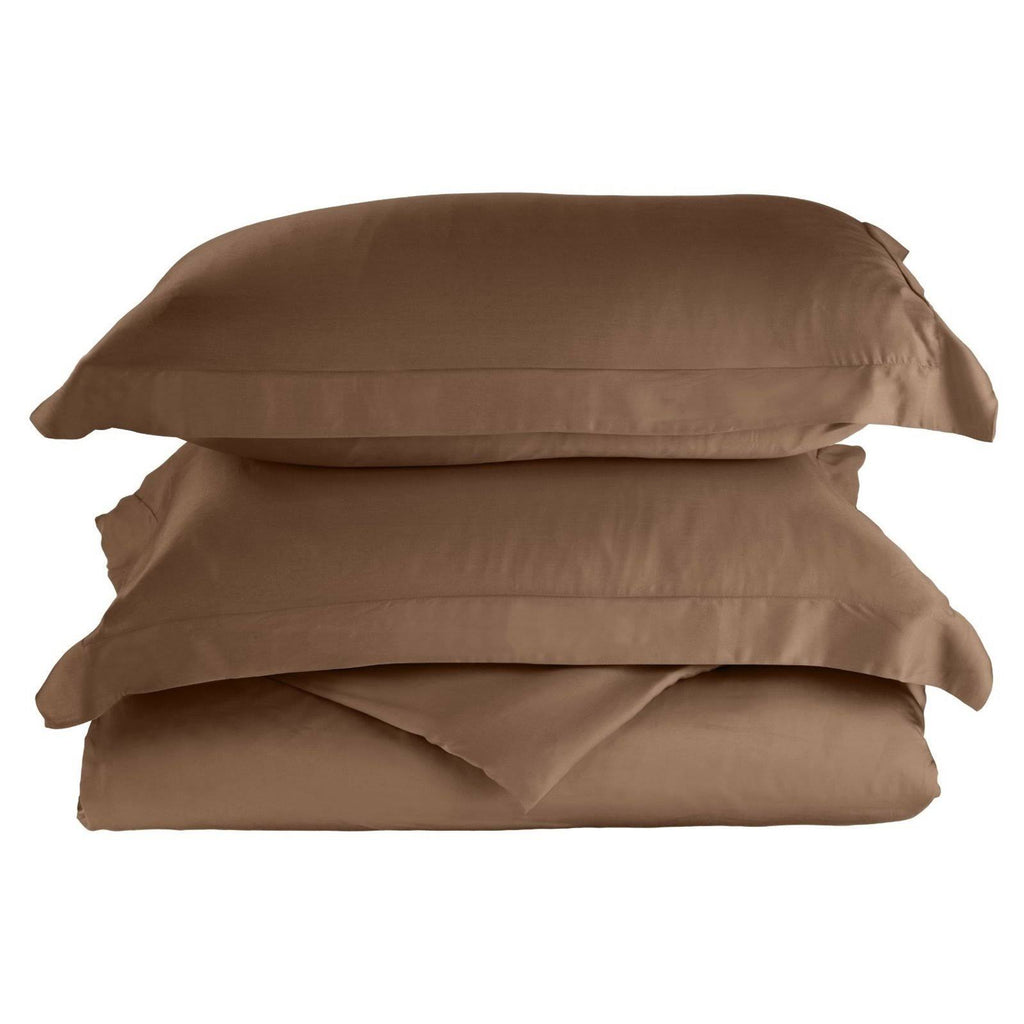 King Taupe Solid Duvet Cover Set N9505