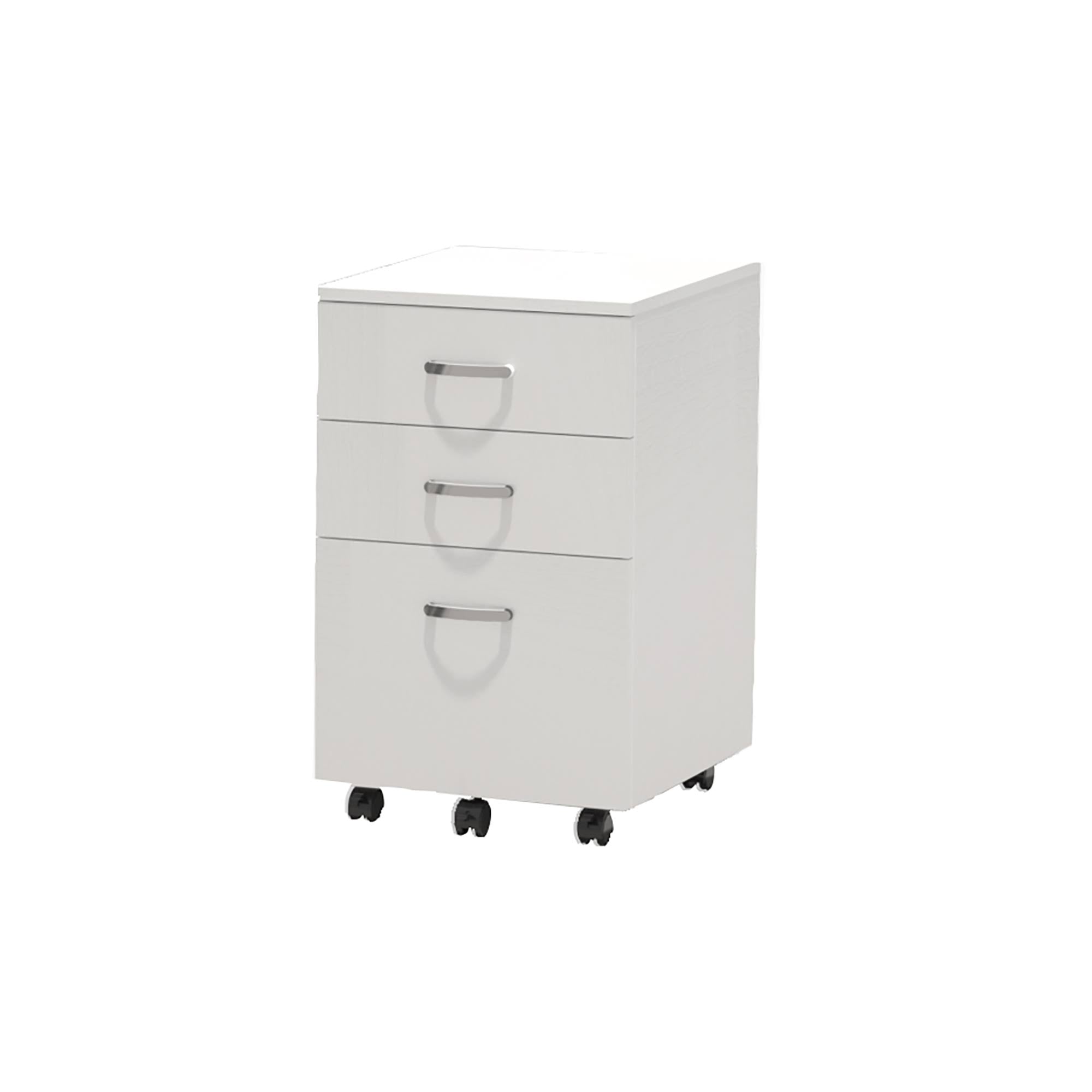White Mobile File Cabinet X7772