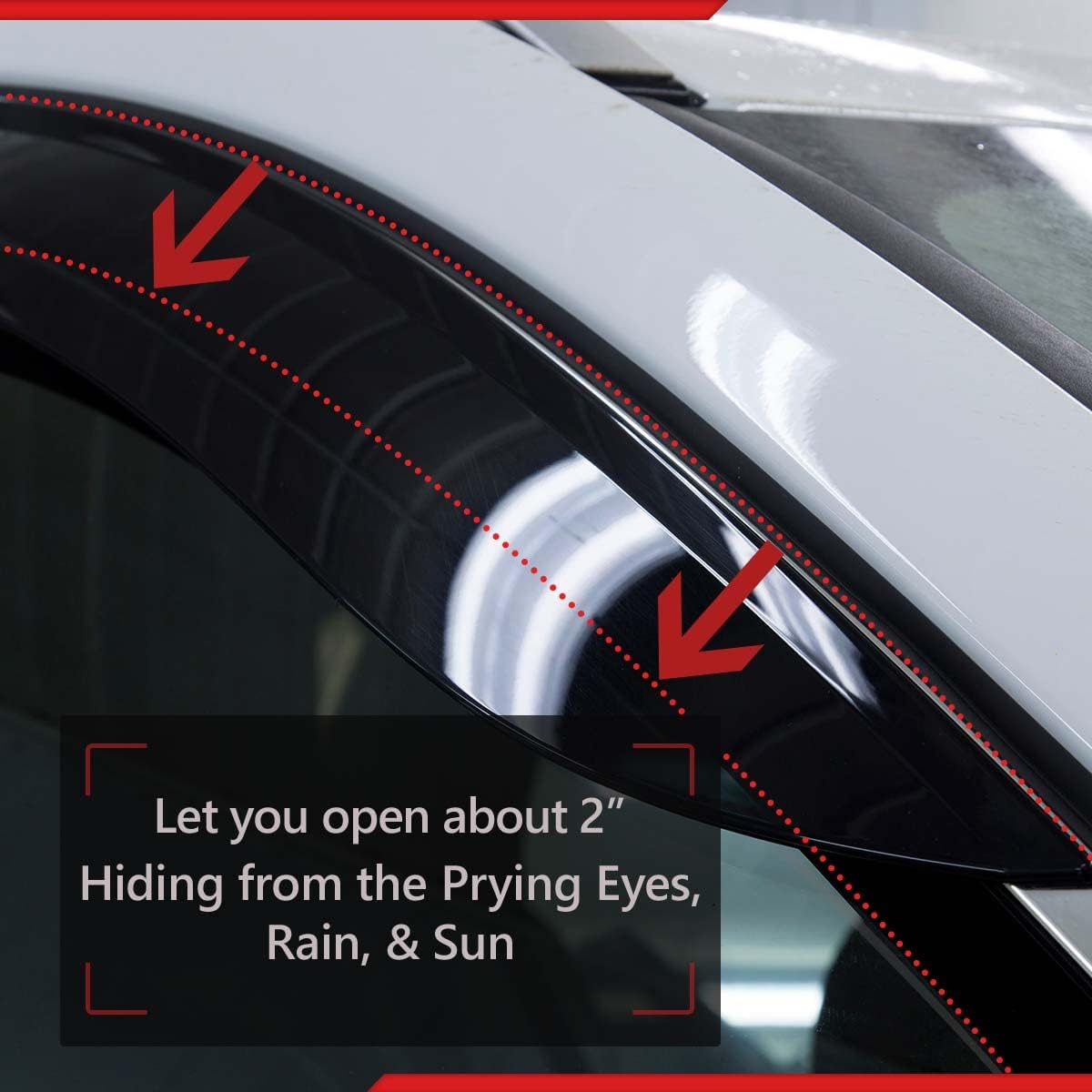 Set of 4 Acrylic Side Window Rain Guards C5563