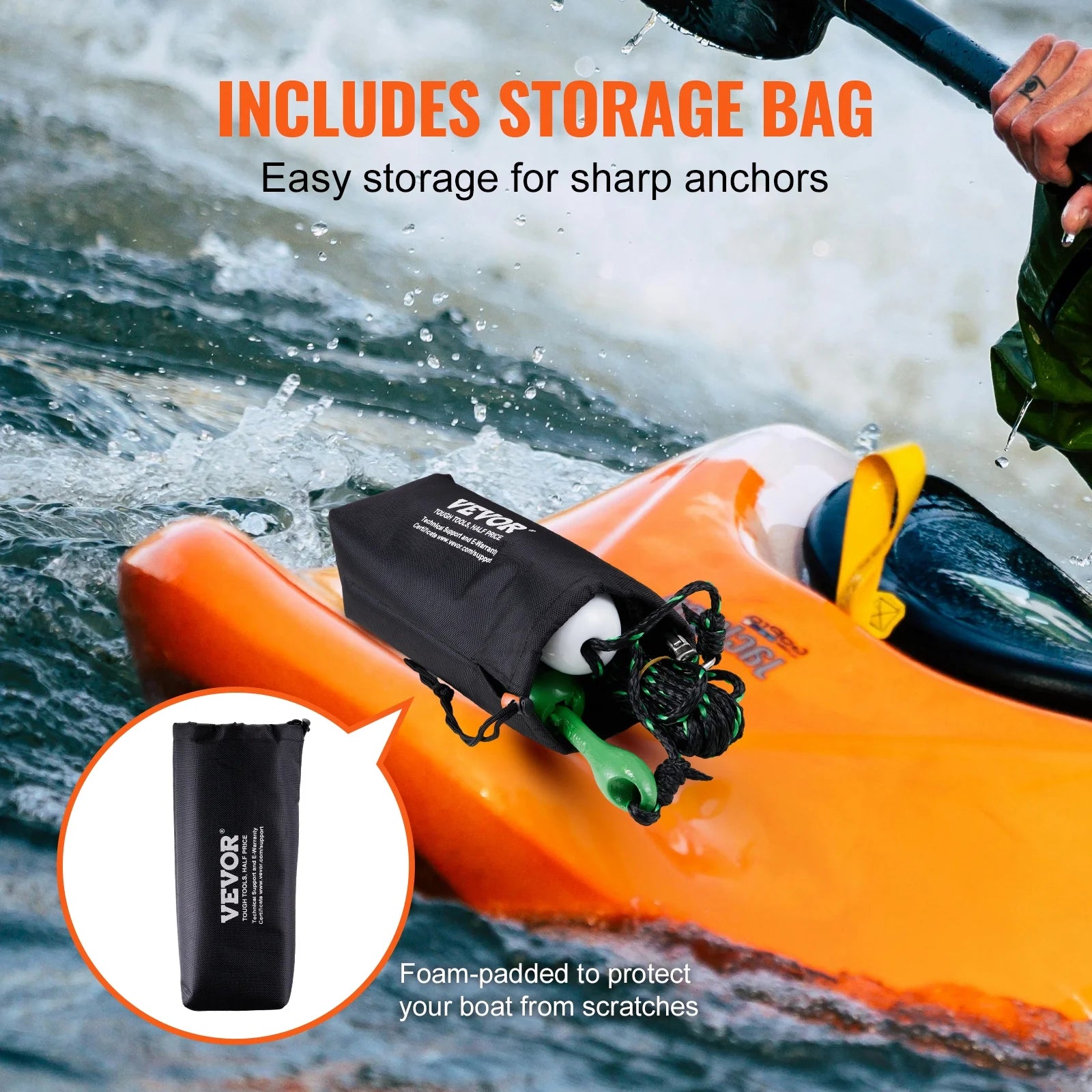 Paddle Board Anchor Kit with 26.2 ft Rope and Buoy V974596