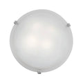 Chrome White Flush Mount H9188
