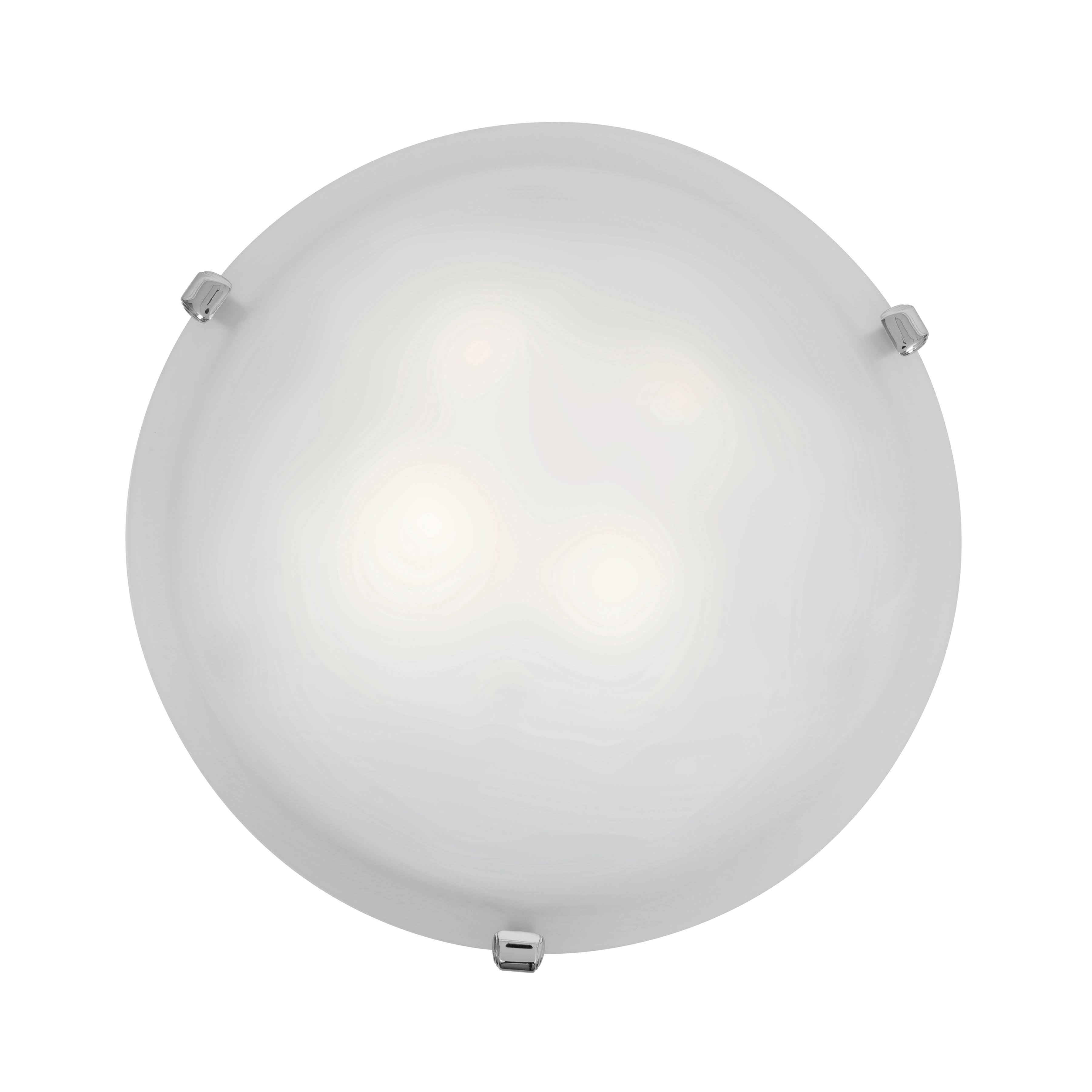 Chrome White Flush Mount H9188
