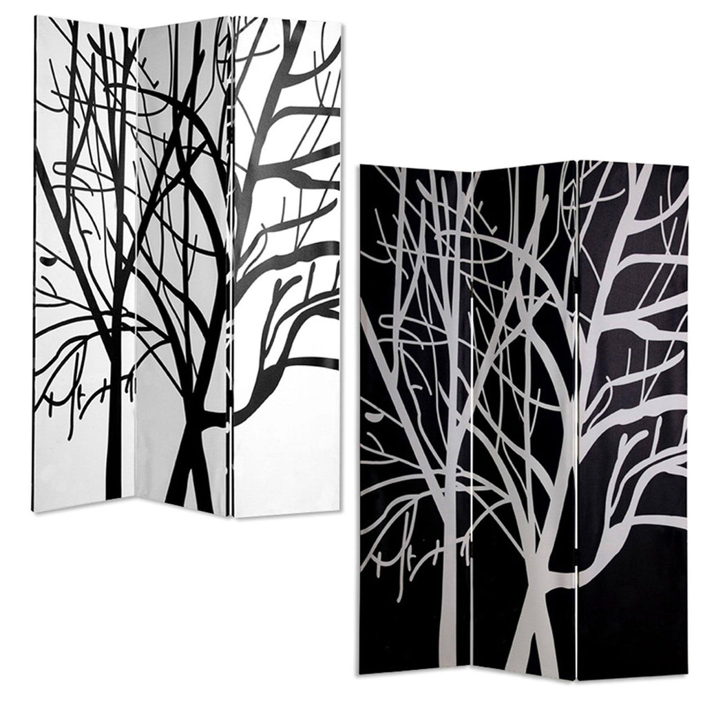 Multi Color Wood Canvas Screen C40268